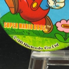 Mario Piece Flower Menko Super Mario Bros Famicom Card Nintendo 1985 NES Japan