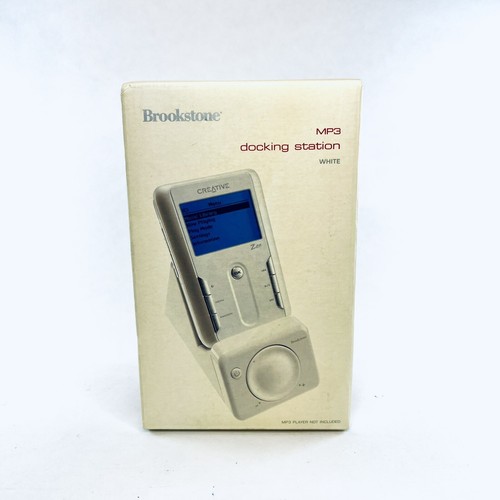 Brookstone MP3 Docking Station 512566 White, NOS - SHIPS FREE!