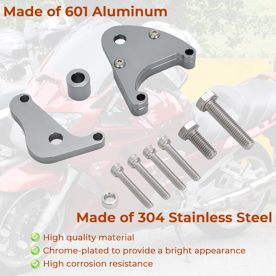 For Yamaha FJR1300 FJR1300A  AE ES Folding Highway Foot Peg Mounting Kit Bolt-On - Imagem 2 de 4