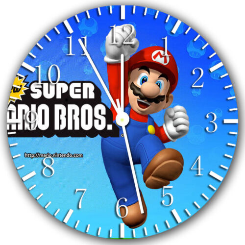 Horloge murale sans bordure Super Mario agréable pour cadeaux ou décoration Z135 - Photo 1/1