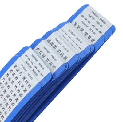 PCMCP-26-50 Wire Marker, Cards 0.25'' W x 1.50'' L (6.4mm x 38.1mm) White Vinyl Cl