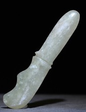 9CM China Hongshan Culture Hetian Jade Carved Fengshui Exorcism Amuelt Pendnat