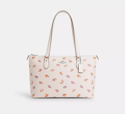  Coach CV268 Gallery Large Snail Print Tote Bag Purse Handbag Spring