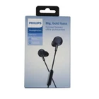 Philips TAE4105 Wired In-Ear Headphones with Microphone for Phone Earbuds, Black