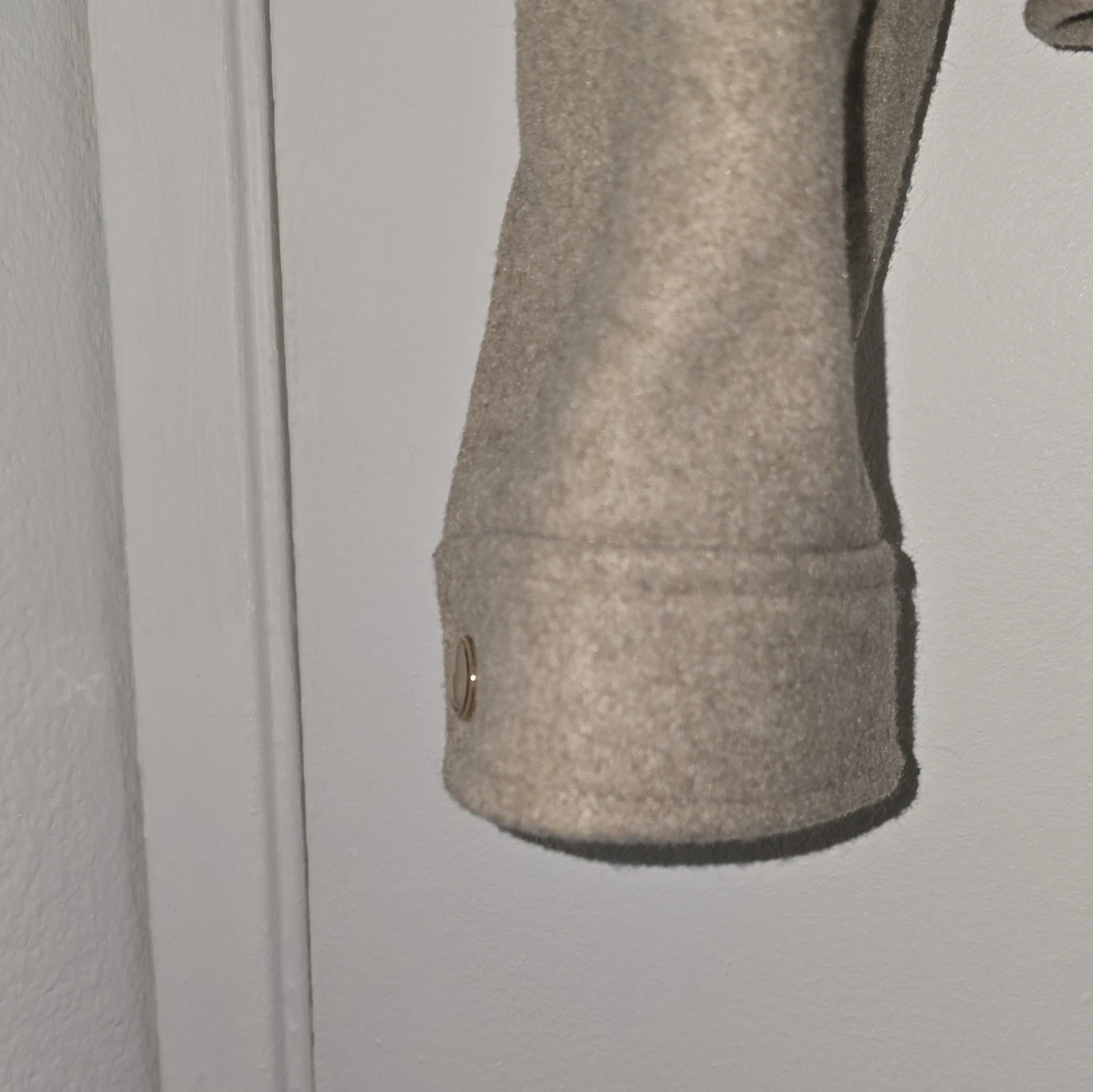 ZARA  Beige Wool Blend Full Zip Jacket Lined Pockets Size L image 7