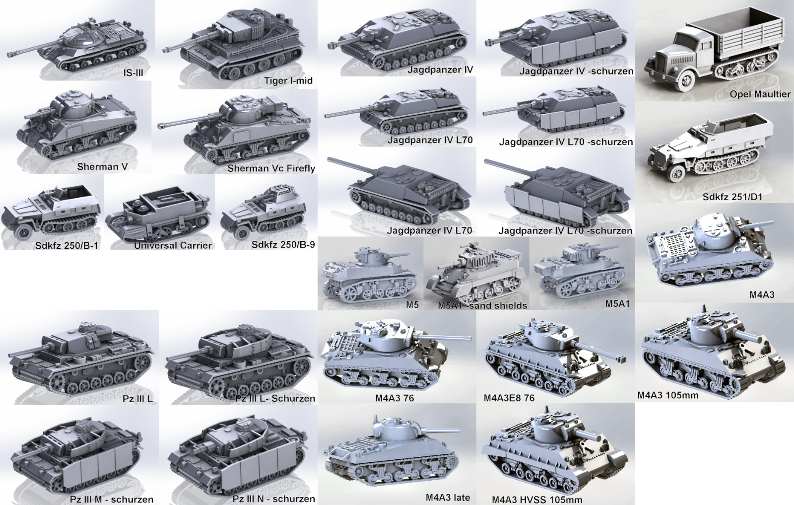 50 PC 1/100 15mm  Combo Flames of War Team Yankee