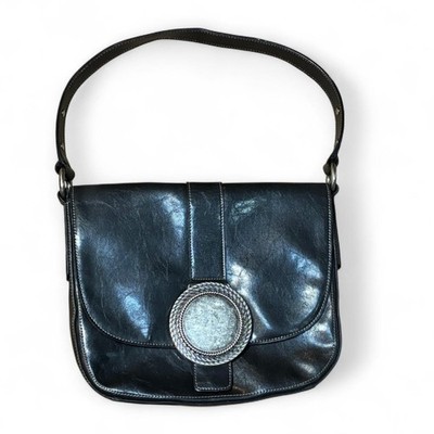 Ana Firenze Black Leather Shoulder Bag