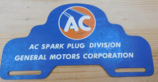 Rare Vintage Ac Spark Plug Division General Motors Corp License Plate Topper