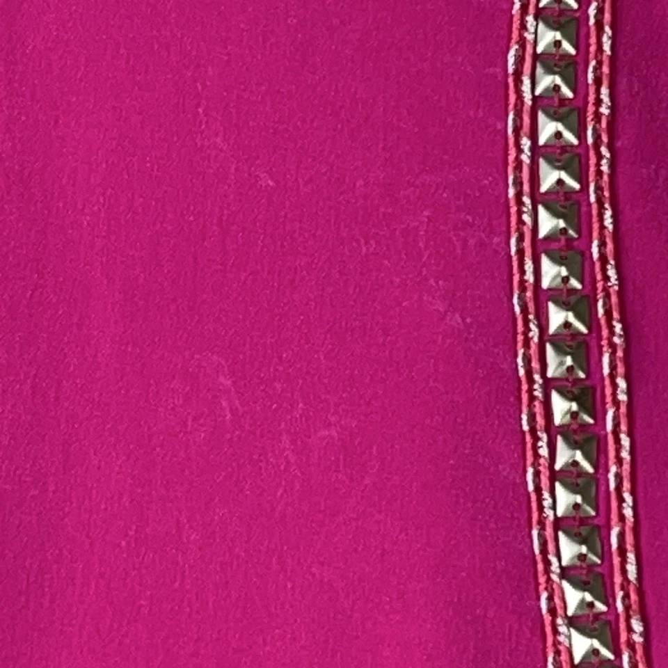 Calypso St. Barth Dress Womens XS Pink Silk Beaded Embellished Tunic Boho Resort - Image 4 of 4