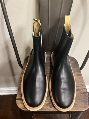 New Sperry Chelsea Boot Mens US Size 11.5 Black Gold Cup  display picture 3