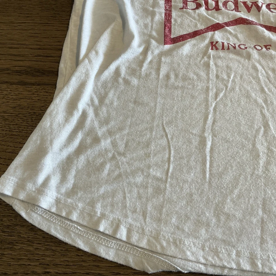 ROCK & REPUBLIC RACER CAMISETA SIN MANGAS TRASERA BUDWEISER BLANCA TALLA XL Foto 2 de 4