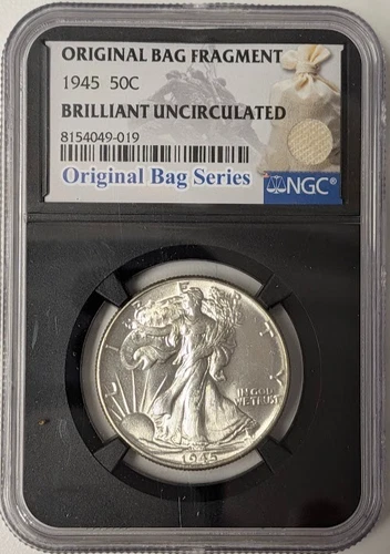 1945 Walking Liberty Half Dollar - NGC BU Bag Series Fragment - A323