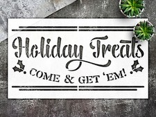 Holiday Treats Home Decor Wall Art Reusable Plastic Stencil A3 - StencilAir