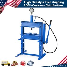 Hydraulic Shop Press 10 Ton With Press Plates Gauge H-frame Benchtop Press Stand
