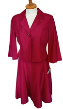 Talbot's Ruby Red Silk Shantung  Jacket & Dress Size 6 Petite New with Tags