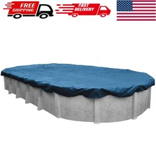 Durable 12 x 21 ft Heavy-Duty Pool Cover - Best Winter Protection for Oval Pools