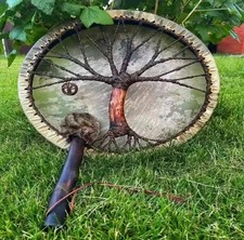 Shaman Drum 10 Inch Handmade Shamanic Drum Hand Drum with Drum Stick Tree of Lif