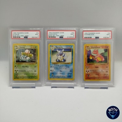 Pokémon Ivysaur Wartortle Charmeleon PSA 9 Starter Base Set #24 #30 #42 Basis