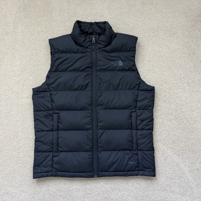 The North Face 550 Down Vest Men's Puffer Jacket Large Blue Full Zip Outdoor