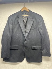 Lauren Ralph Lauren Blazer Men's Black Faux Suede Sport Coat Size 44R Read