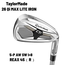Taylormade 26 Qi MAX LITE Irons 5 P AW SW Set of 8 REAX 45 R
