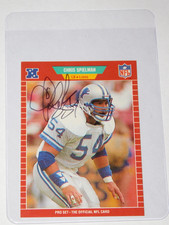 1989 PRO SET CHRIS SPIELMAN SIGNED / AUTOGRAPH ROOKIE CARD #125. rookie card picture