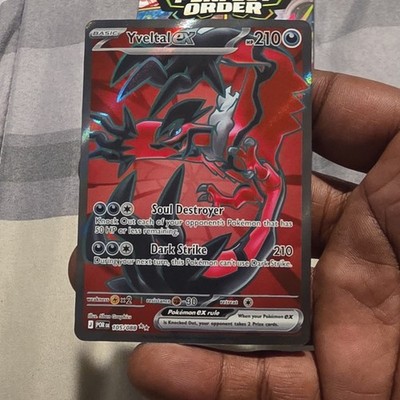 Pokémon Yveltal EX Ultra Rare Holo 105/088 210 HP Soul Destroyer Dark Strike