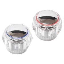 2PCS Hot & Cold Tap Top Head Cover Kitchen Replacement Heads 20 Splines 7.5mm