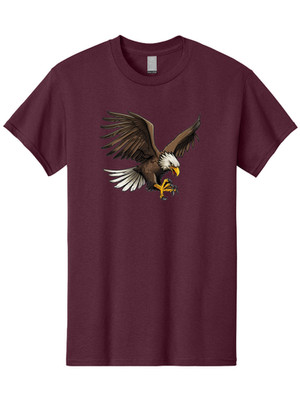 Bald-Eagle Mens Graphic Tee, 100% Cotton, Casual Summer Wear