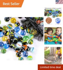 Multi-Colored 60 Pcs 0.6-Inch Glass Marbles - Fun for Kids  Creative Decor
