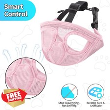 JOYPAWS French Bulldog Muzzle Pink L Soft Mesh Anti-Bite