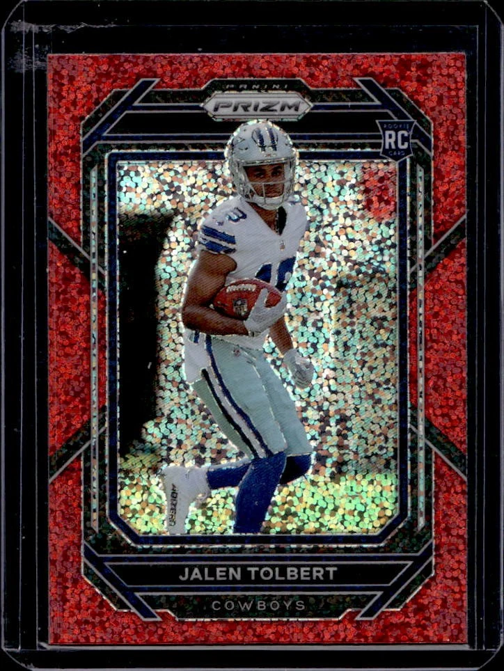 2022 Panini Prizm Jalen Tolbert RC Red Sparkle Rookie #333 Cowboys