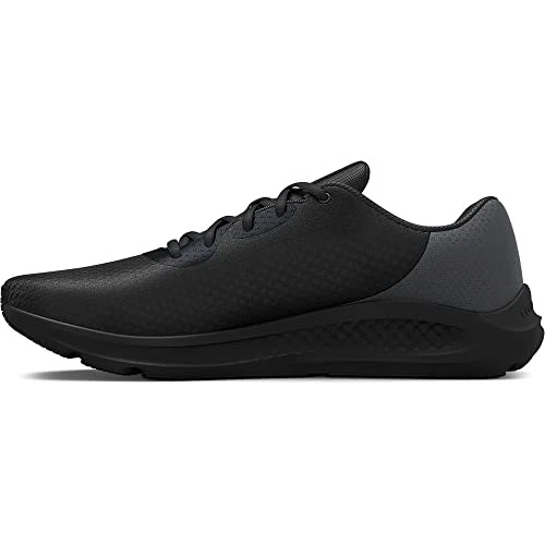 Under Armour Men's Charged Pursuit 3 Running Shoe, Black (002)/Black, 10, Black/