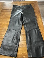 VTG 1980's Excelled New York Black Leather Pants Men's Size 34X29 Motorcycle