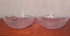 Pair - Large Bowels - Clear Plastic - 11"