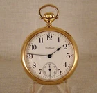 ANTIQUE WALTHAM "RIVERSIDE MAXIMUS" 23j 14k SOLID GOLD OPEN FACE 16sPOCKET WATCH