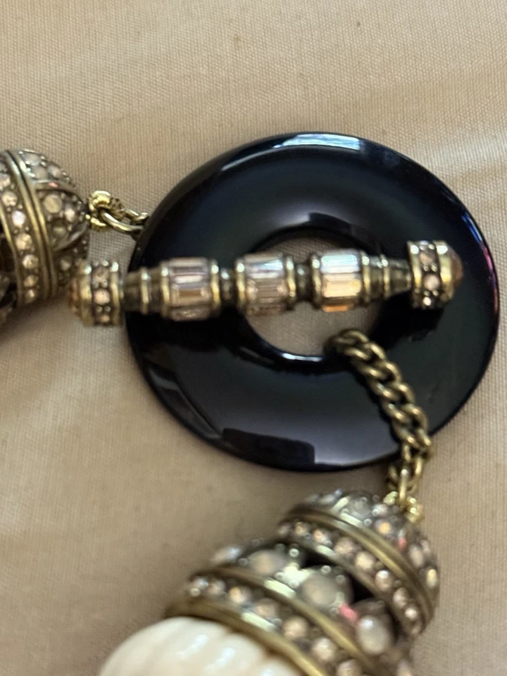 Collar Heidi Daus Boho Chic Raro Cuentas y Cristal Distintivo Foto 4 de 4