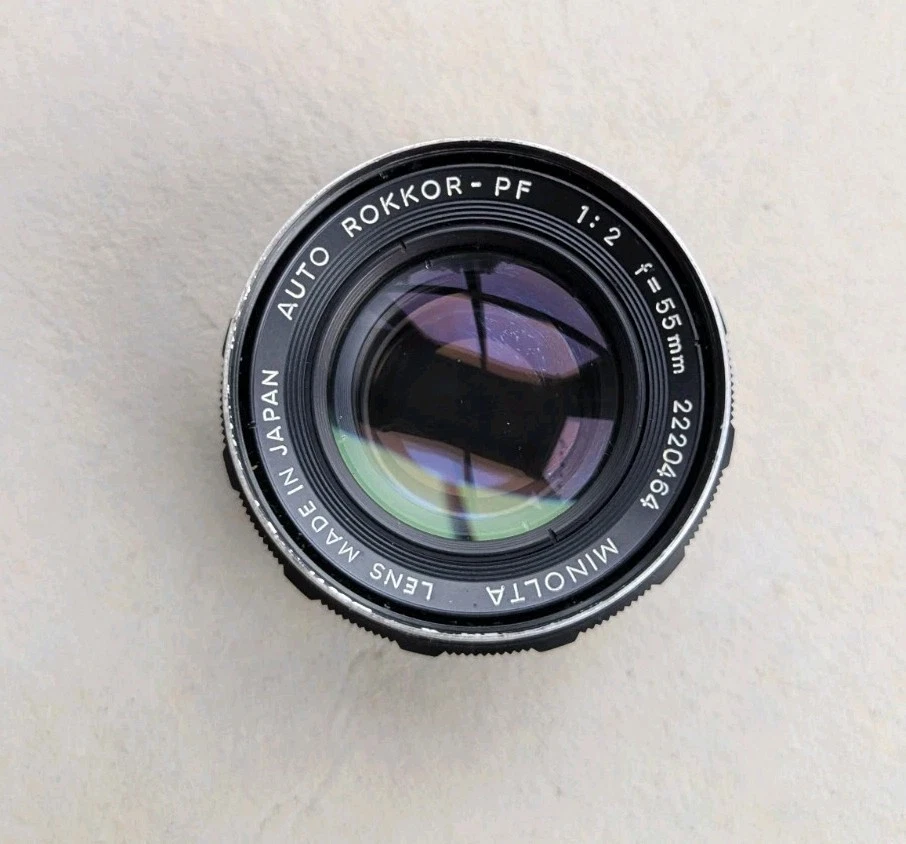 Minolta Rokkor PF 55mm Focal Camera Lenses f/1.7 Maximum Aperture