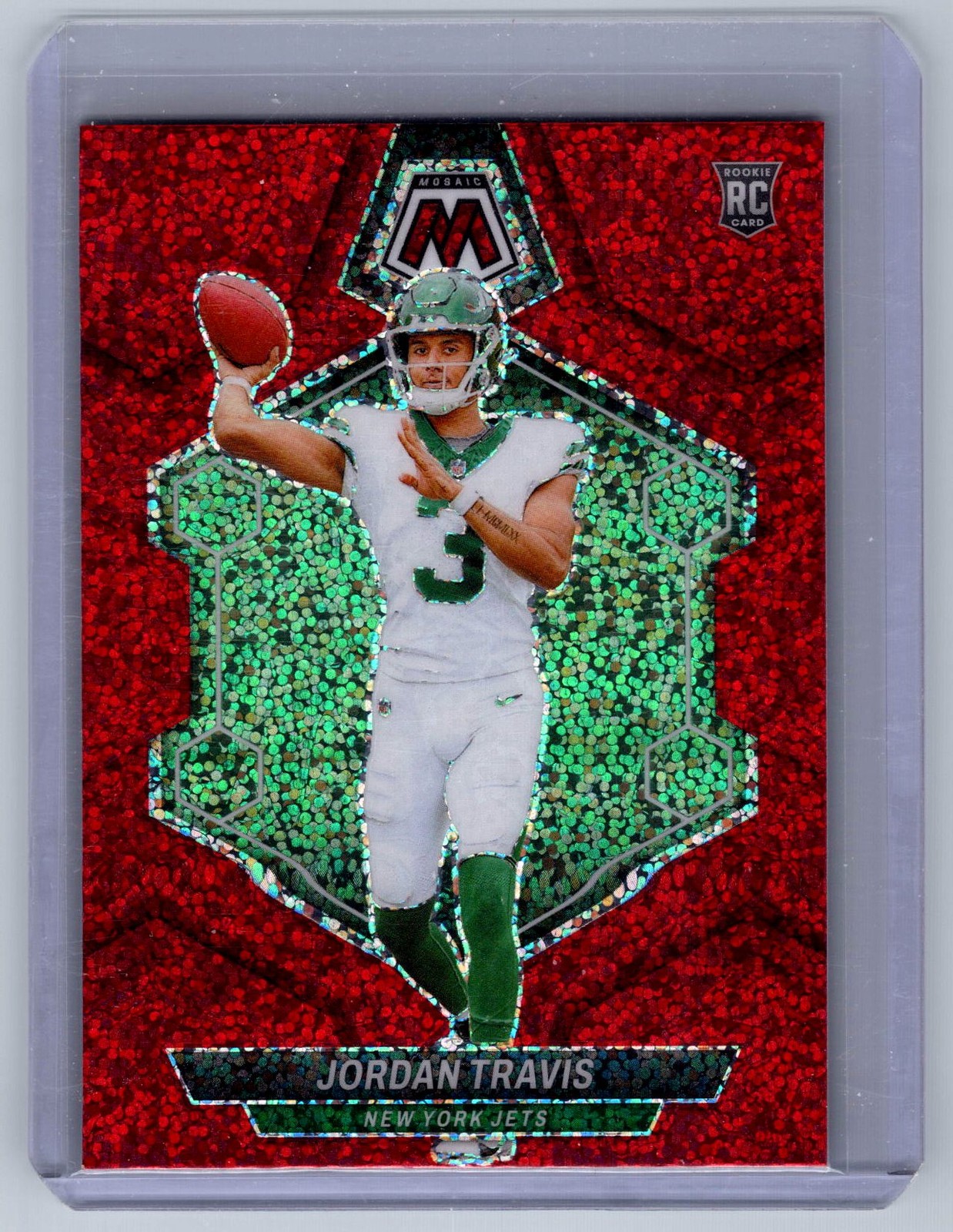 Jordan Travis Panini Mosaic #395 Red Sparkle