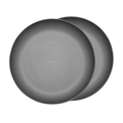 MAXCOOK 2 pcs Titanium Camping Plate Dishes,7.68 Inch Ultralight Durable Titaniu