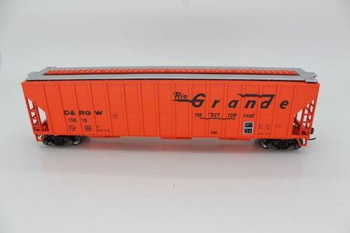 HO RIO GRANDE 3 BAHÍAS TOLVA CUBIERTA D&RGW 15618 KADEES Y JUEGOS DE RUEDAS DE METAL NARANJA | Zustand: Used