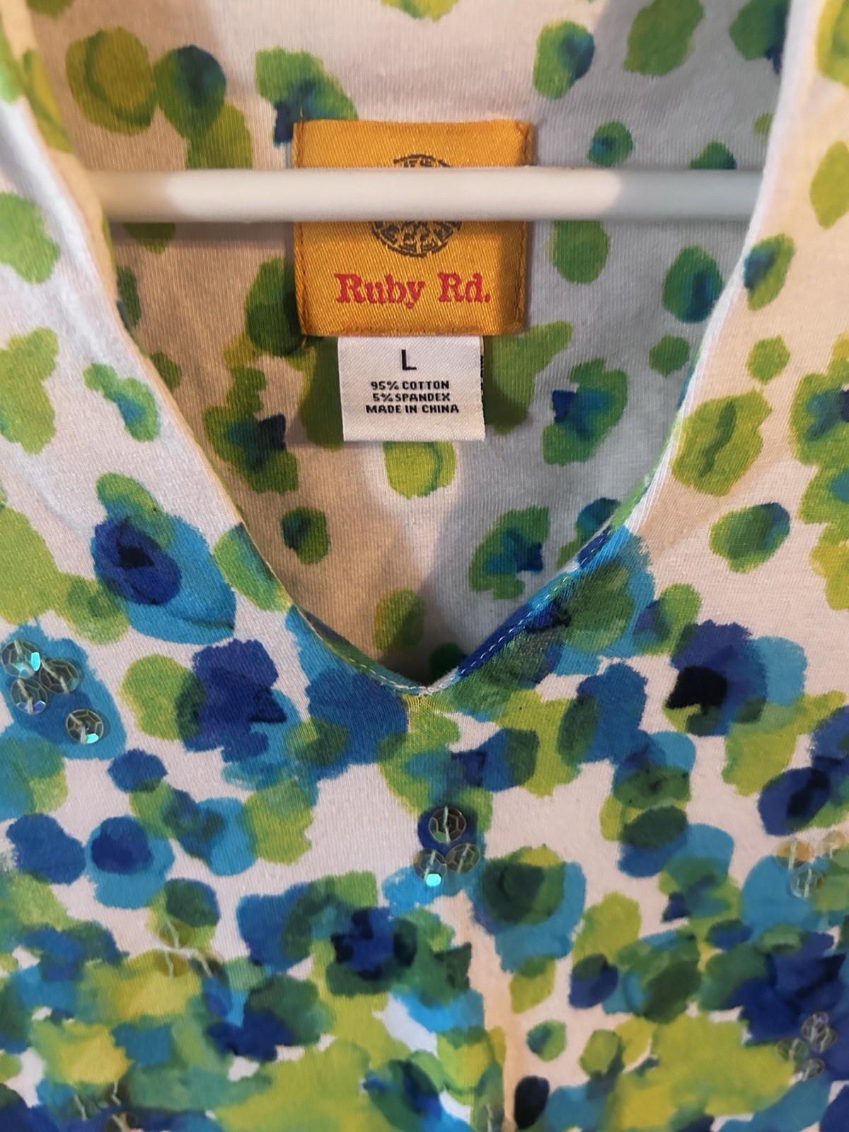 Women's Ruby Road Pullover Top Sequins Multi Colo… - image 4