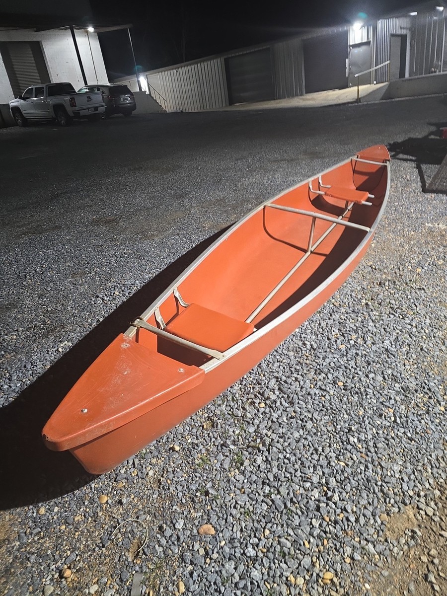 Coleman 17 Ft Canoe Ram-X Orange — Vintage Wichita KS — Local Coleman 17 Ft Canoe Ram-X Orange — Vintage Wichita KS — Local