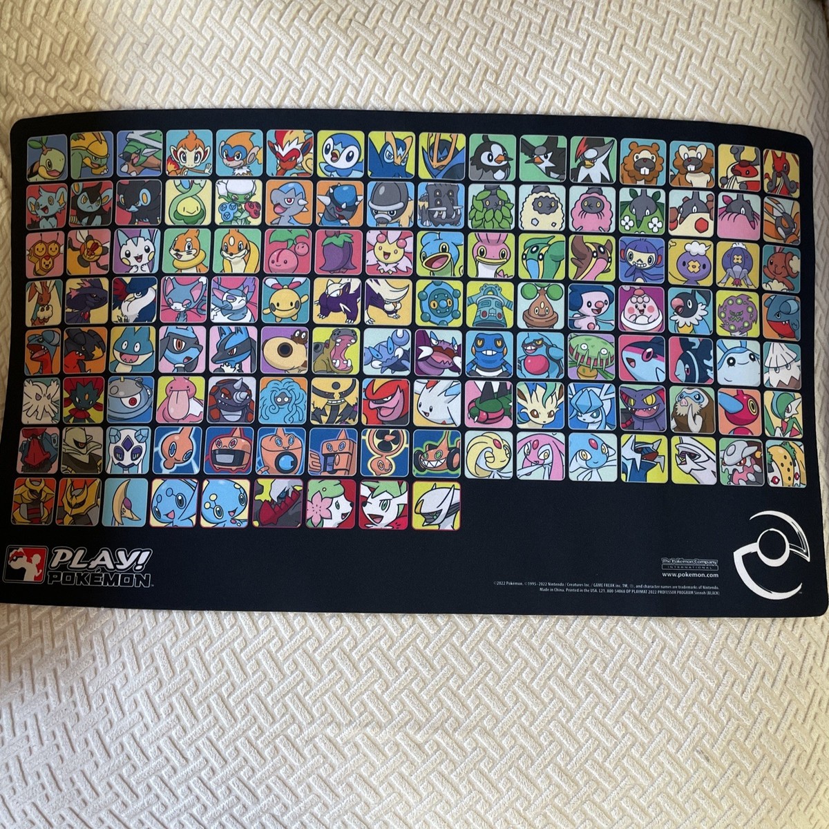 Official Pokémon Generation 4 Sinnoh Black Playmat (Professor