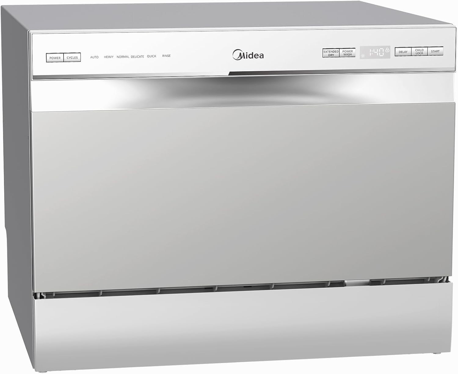 Midea MDC22P2ASS Portable Countertop Dishwasher, 2 Place Settings