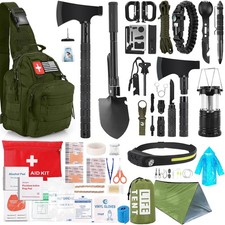 Survival Kit, 268 Pcs Emergency Survival Gear and Equipment Supplies with First