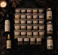Deluxe Witchcraft Apothecary Starter Kit - 34 Piece Ritual Herb