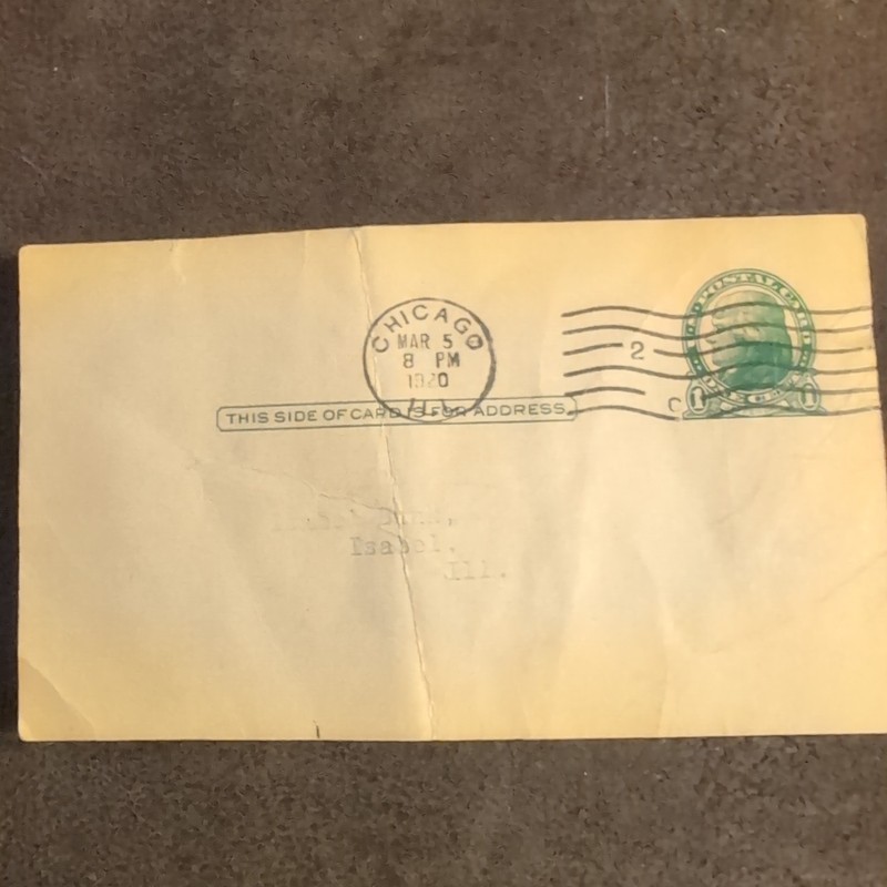 1920 Stamped Advertisement Post Card