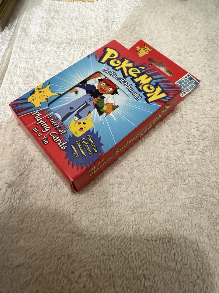 Карты игральные Pokemon Bicycle коллекционные оловянные Nintendo Pikachu редкие винтажные 1999 - Изображение 2 из 4