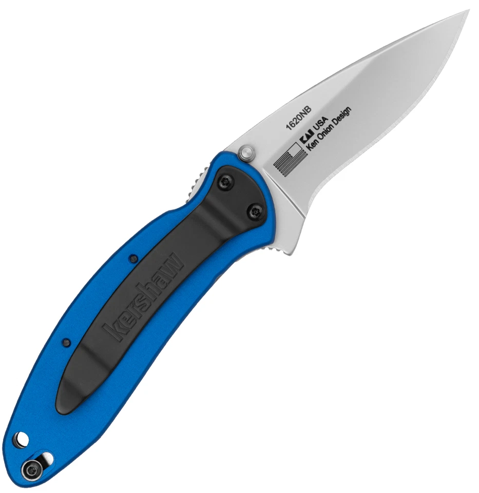 Faca dobrável assistida por cebolinha Kershaw 2,5" 420HC lâmina de aço cabo de alumínio - Imagem 3 de 4